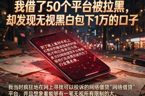 我借了50个平台被拉黑，却发现无视黑白包下1万的口子