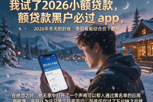 我试了2026小额贷款黑户必过app，发现综合评分不足有负债都能下款软件背后的真相
