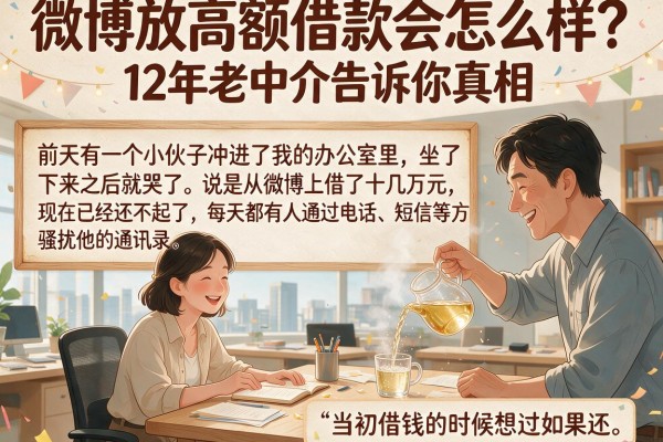 微博放高额借款会怎么样？12年老中介告诉你真相