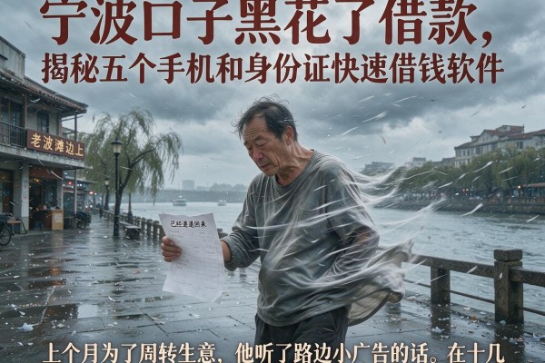 宁波口子黑花了借款，揭秘五个手机和身份证快速借钱软件