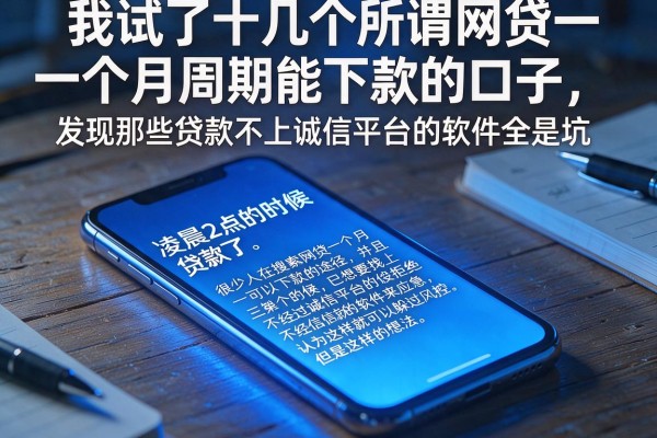 我试了十几个所谓网贷一个月周期能下款的口子，发现那些贷款不上诚信平台的软件全是坑