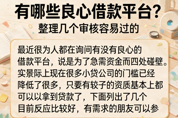 有哪些良心借款平台？整理几个审核容易过的