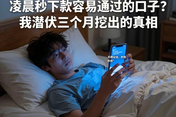 凌晨秒下款容易通过的口子？我潜伏三个月挖出的真相