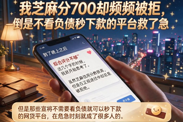 我芝麻分700却频频被拒，倒是不看负债秒下款的平台救了急