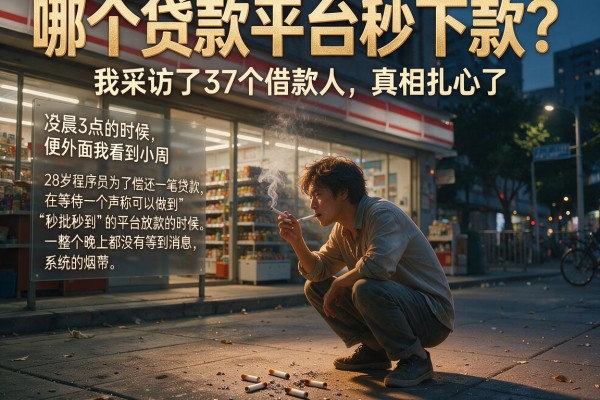 哪个贷款平台秒下款？我采访了37个借款人，真相扎心了