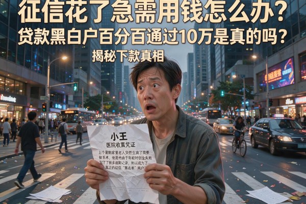 征信花了急需用钱怎么办？贷款黑白户百分百通过10万是真的吗？揭秘下款真相