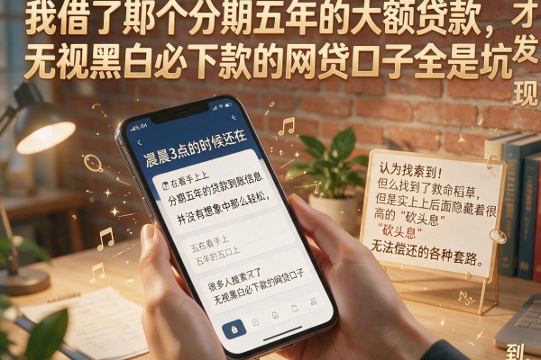 我借了那个分期五年的大额贷款，才发现无视黑白必下款的网贷口子全是坑