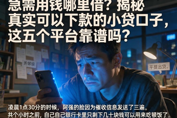 急需用钱哪里借？揭秘真实可以下款的小贷口子，这五个平台靠谱吗？