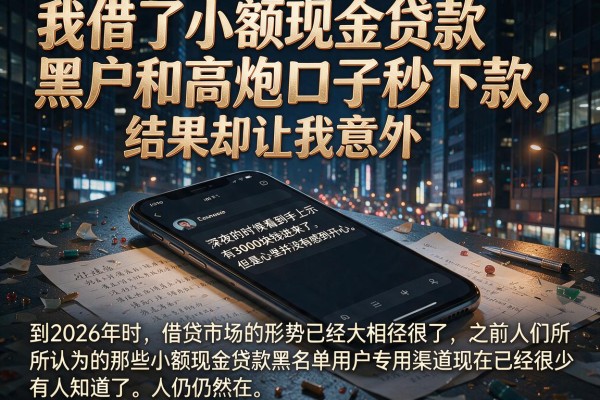 我借了小额现金贷款黑户和高炮口子秒下款，结果却让我意外
