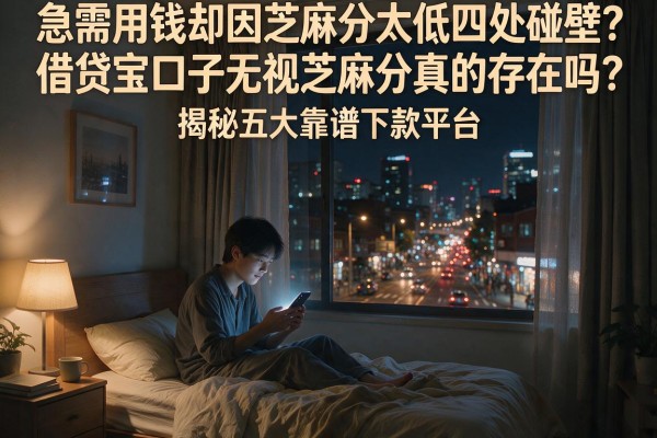急需用钱却因芝麻分太低四处碰壁?借贷宝口子无视芝麻分真的存在吗?揭秘五大靠谱下款平台