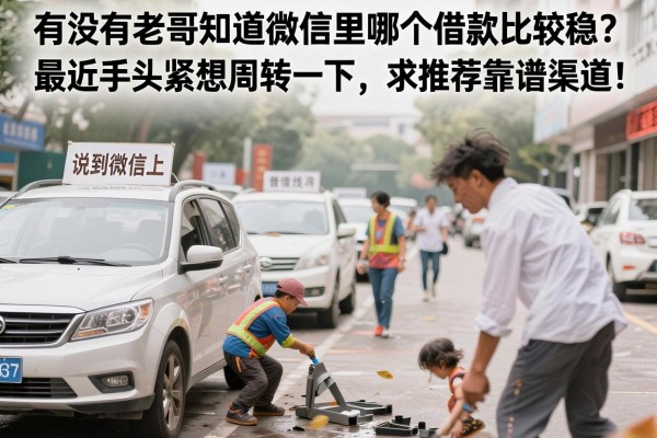 有没有老哥知道微信里哪个借款比较稳？最近手头紧想周转一下，求推荐靠谱渠道！
