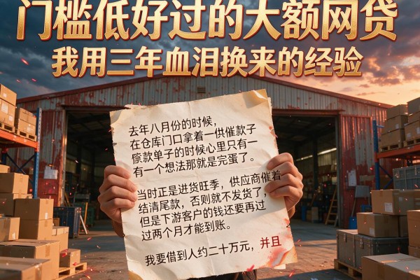 门槛低好过的大额网贷，我用三年血泪换来的经验