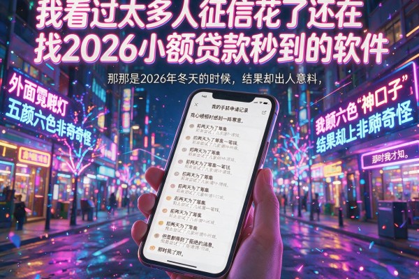 我看过太多人征信花了还在找2026小额贷款秒到的软件，结果却出人意料
