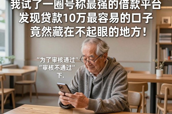 我试了一圈号称最强的借款平台，发现贷款10万最容易的口子竟然藏在不起眼的地方