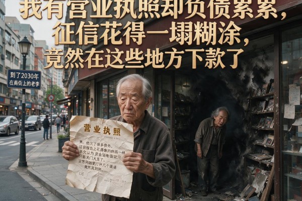 我有营业执照却负债累累，征信花得一塌糊涂，竟然在这些地方下款了