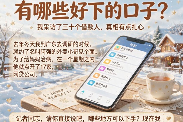 有哪些好下的口子？我采访了三十个借款人，真相有点扎心