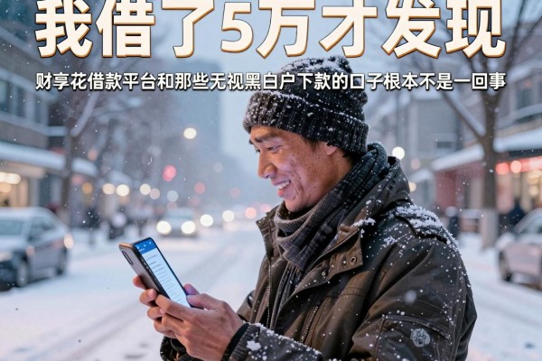 我借了5万才发现，财享花借款平台和那些无视黑白户下款的口子根本不是一回事