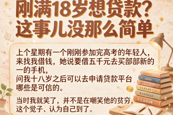 刚满18岁想贷款？这事儿没那么简单