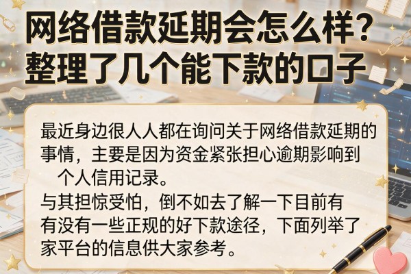 网络借款延期会怎么样？整理了几个能下款的口子
