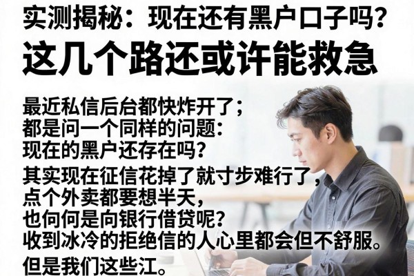 实测揭秘：现在还有黑户口子吗？这几个路子或许能救急