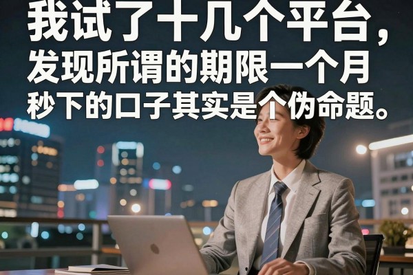 我试了十几个平台，发现所谓的期限一个月秒下的口子其实是个伪命题