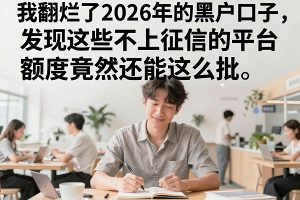 我翻烂了2026年的黑户口子，发现这些不上征信的平台额度竟然还能这么批