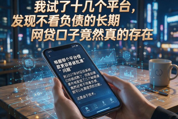 我试了十几个平台，发现不看负债的长期网贷口子竟然真的存在