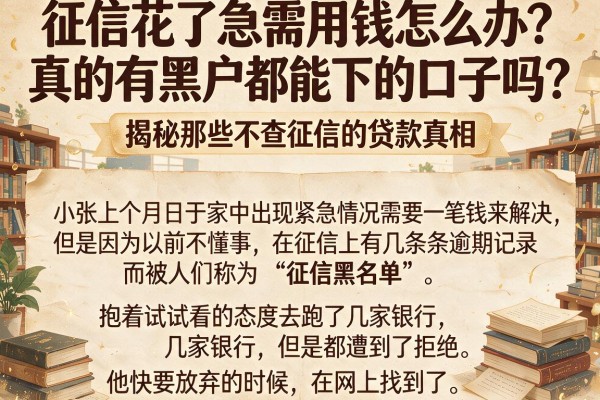 征信花了急需用钱怎么办？真的有黑户都能下的口子吗？揭秘那些不查征信的贷款真相