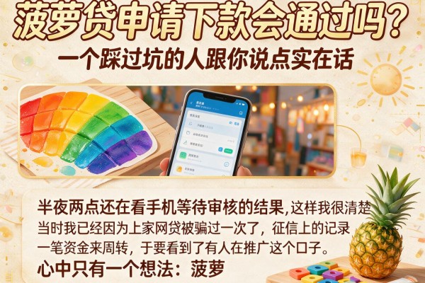 菠萝贷申请下款会通过吗？一个踩过坑的人跟你说点实在话