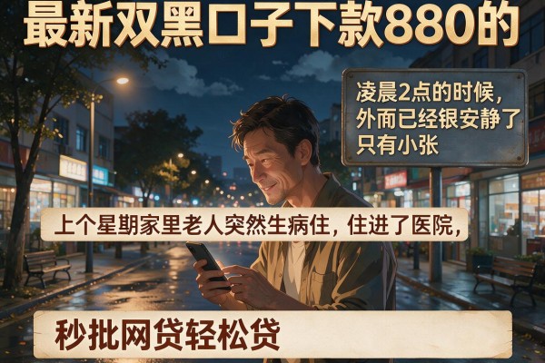 最新双黑口子下款880的，罗列五个秒批网贷轻松贷的口子