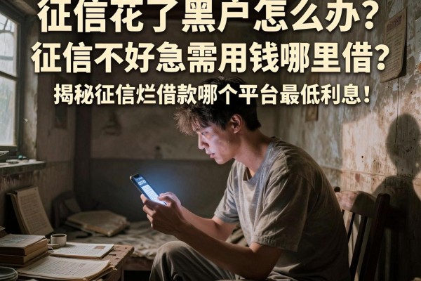 征信花了黑户怎么办？征信不好急需用钱哪里借？揭秘征信烂借款哪个平台最低利息！