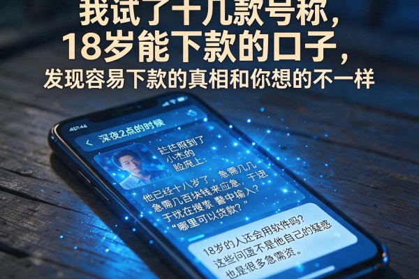 我试了十几款号称18岁能下款的口子，发现容易下款的真相和你想的不一样