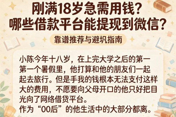 刚满18岁急需用钱？哪些借款平台能提现到微信？靠谱推荐与避坑指南