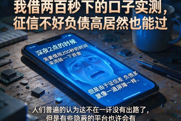 我借两百秒下的口子实测，征信不好负债高居然也能过