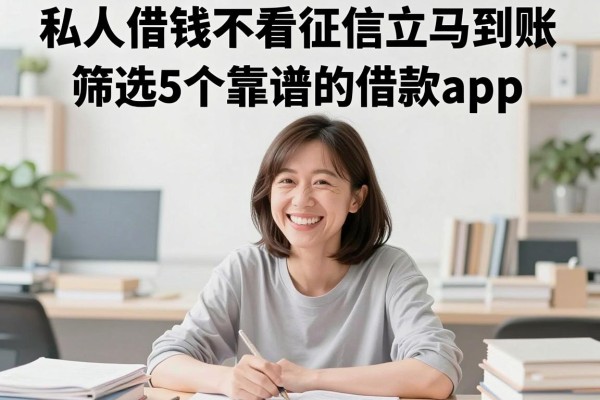私人借钱不看征信立马到账，筛选5个靠谱的借款app