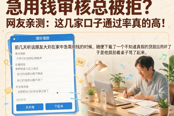 急用钱审核总被拒？网友亲测：这几家口子通过率真的高！
