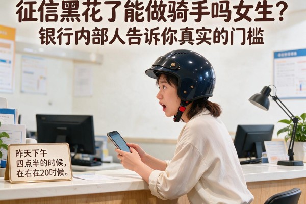征信黑花了能做骑手吗女生？银行内部人告诉你真实的门槛
