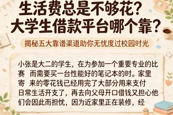 生活费总是不够花？大学生借款平台哪个靠？揭秘五大靠谱渠道助你无忧度过校园时光