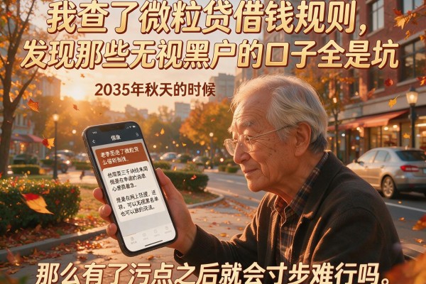 我查了微粒贷借钱规则,发现那些无视黑户的口子全是坑
