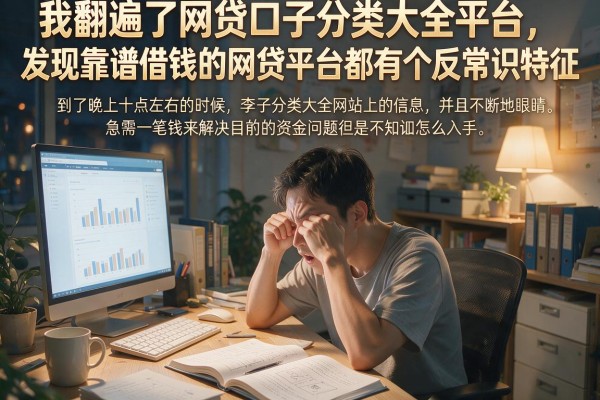 我翻遍了网贷口子分类大全平台，发现靠谱借钱的网贷平台都有个反常识特征