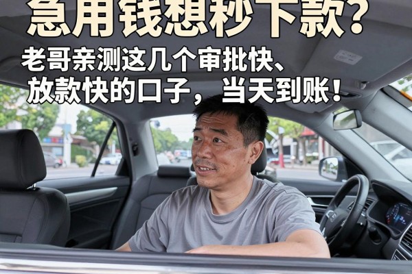 急用钱想秒下款？老哥亲测这几个审批快、放款快的口子，当天到账！