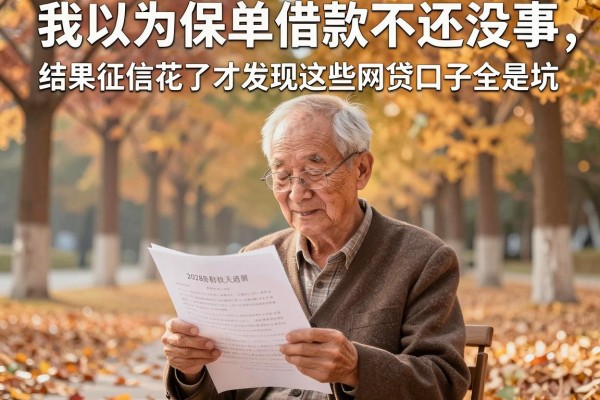 我以为保单借款不还没事，结果征信花了才发现这些网贷口子全是坑