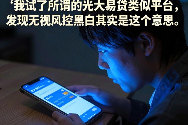 我试了所谓的光大易贷类似平台，发现无视风控黑白其实是这个意思