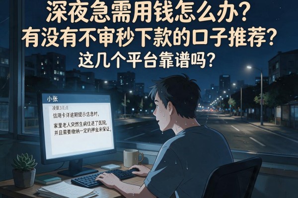 深夜急需用钱怎么办？有没有不审秒下款的口子推荐？这几个平台靠谱吗？