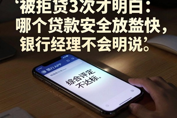 被拒贷3次才明白：哪个贷款安全放款快，银行经理不会明说