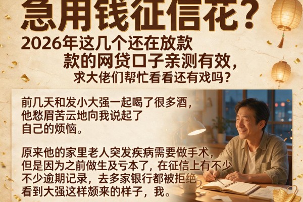 急用钱征信花？2026年这几个还在放款的网贷口子亲测有效，求大佬们帮忙看看还有戏吗？