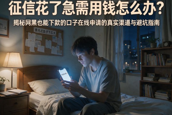 征信花了急需用钱怎么办？揭秘网黑也能下款的口子在线申请的真实渠道与避坑指南