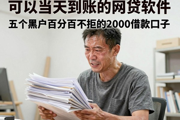 可以当天到账的网贷软件，详细阐述五个黑户百分百不拒的2000借款口子