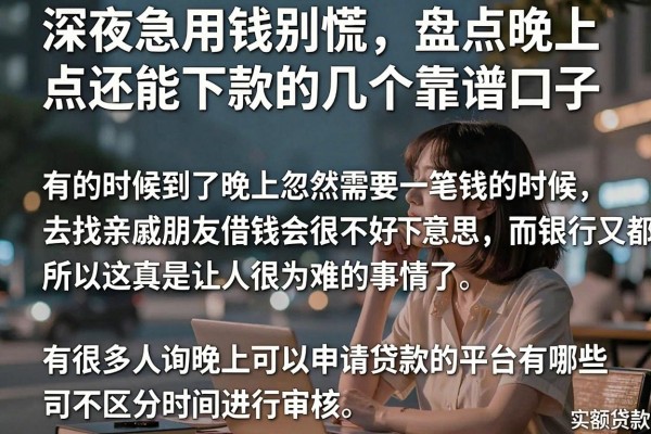 深夜急用钱别慌，盘点晚上点还能下款的几个靠谱口子