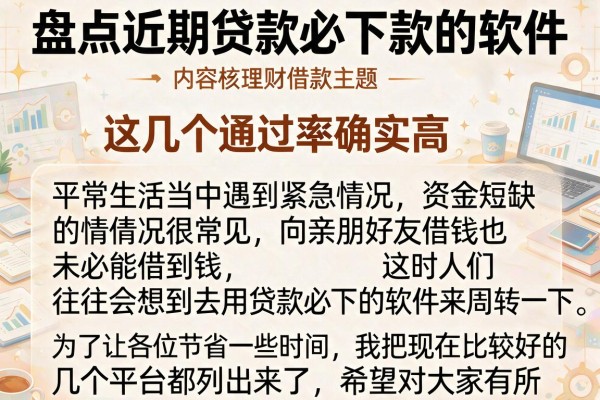 盘点近期贷款必下款的软件，这几个通过率确实高